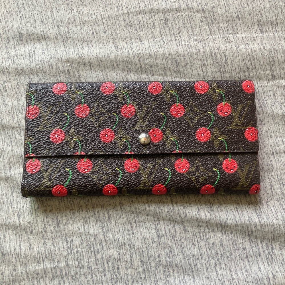 Red Cherry Pattern Wallet